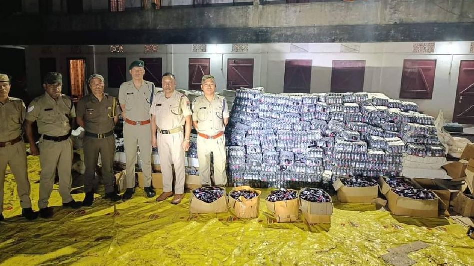 Meghalaya police seize 44,900 spurious Phyensedyl syrup bottles in state's Lumshnong area Meghalaya police seize 44,900 spurious Phyensedyl syrup bottles in state's Lumshnong area