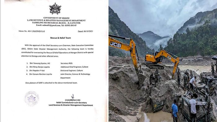 Sikkim: A team has been constituted to oversee rescue and relief work in flood affected areas