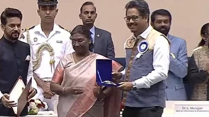 Assam director Monjul Baruah film felicitated for 'Anur' movie