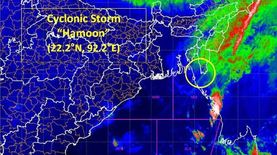 Cyclonic storm Hamoon to weaken into deep depression in next 6 hours, move towards northeast Cyclonic storm Hamoon to weaken into deep depression in next 6 hours, move towards northeast