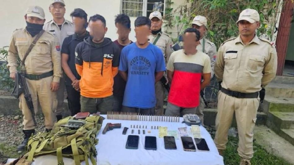 Manipur: 5 active members of Maoist militant group held with arms and ammunition in state Manipur: 5 active members of Maoist militant group held with arms and ammunition in state