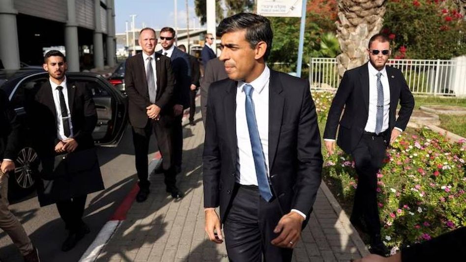 British PM Rishi Sunak lands in Israel, says 'stand with you against terrorism'  British PM Rishi Sunak lands in Israel, says 'stand with you against terrorism'