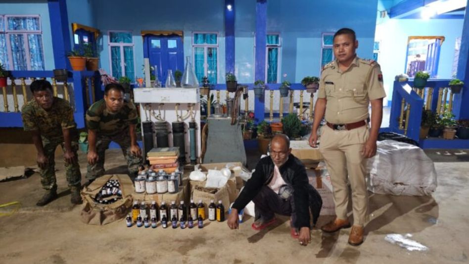 Meghalaya police bust spurious cough syrup factory in East Jaintia Hills, 3 arrested Meghalaya police bust spurious cough syrup factory in East Jaintia Hills, 3 arrested