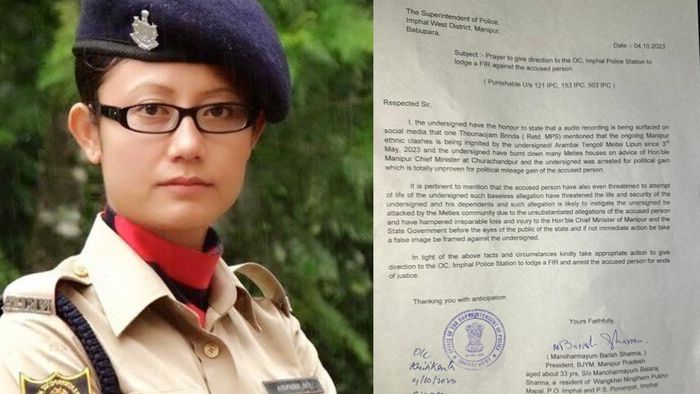 BJP youth wing demands FIR against former police officer Thounaojam Brinda