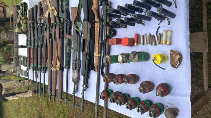 Secuirty forces seize huge cache of arms and ammunitions in Kakching district