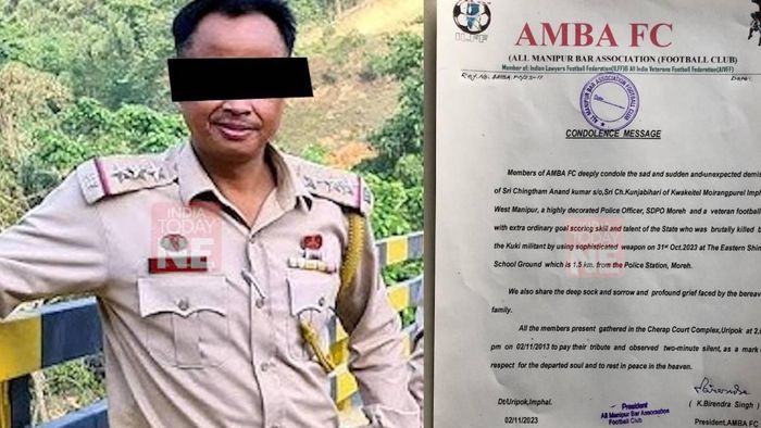 Manipur: Football Club AMBA FC condoles killing of Meitei police officer in Moreh
