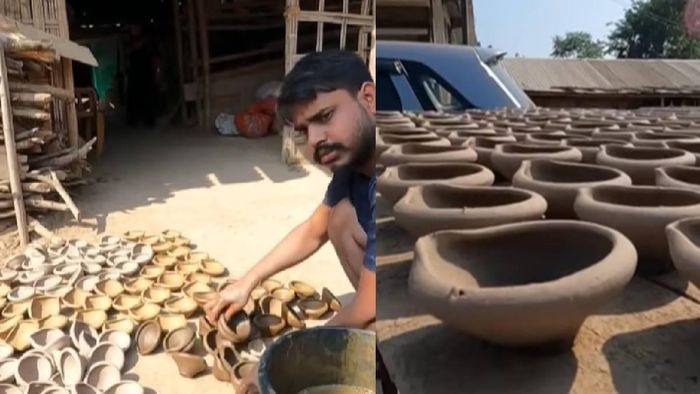 Assam's Golaghat family sustains generations of pottery creating 50,000 'diyas' for a greener 'Diwali'