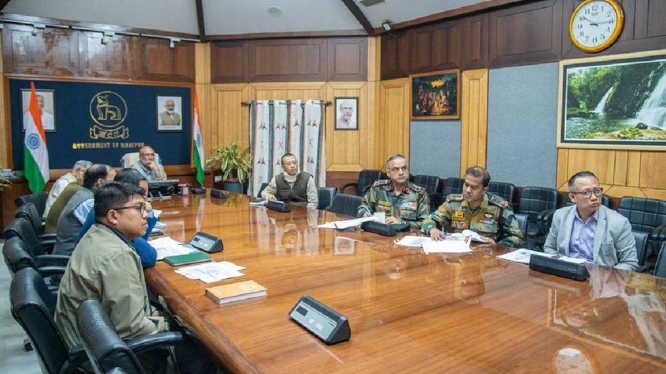 Manipur CM chairs high-level security meeting to address state's evolving security landscape Manipur CM chairs high-level security meeting to address state's evolving security landscape