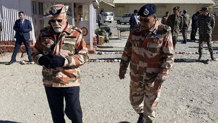 Prime Minister Narendra Modi has reached Lepcha in Himachal Pradesh, adjoining the Chinese border, to celebrate Diwali this year with soldiers, keeping in line with his tradition.