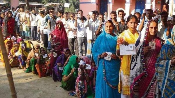 Voting in the ongoing state elections in Madhya Pradesh has been recorded at a total of 45.40 per cent till 1 pm today.
