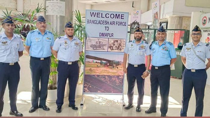 A 20-member delegation of Bangladesh Air Force reached Dimapur in Nagaland today