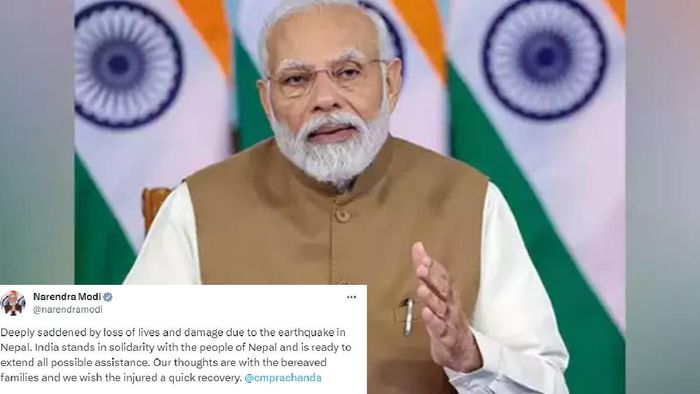 PM Modi expressed grief over the loss of lives due to the earthquake in Nepal