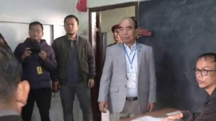 CM Zoramthanga casts his vote