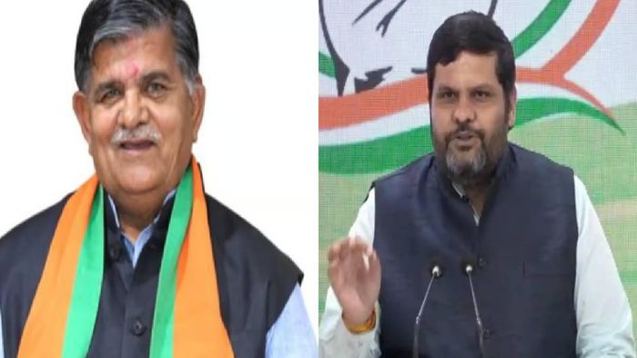 Assam Governor Gulab Chand Kataria (L), Congress National Spokesperson Gaurav Vallabh (R)