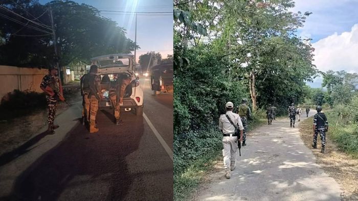 Naka checking by Manipur Police in vulnerable areas of the state