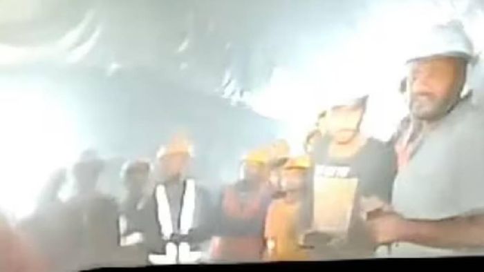 First visuals of trapped workers inside Uttarkashi tunnel surfaced on Tuesday