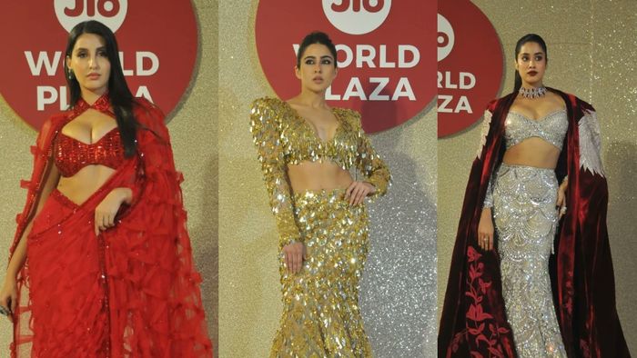 Bollywood Red gold glittery tales of Jio World Plaza event