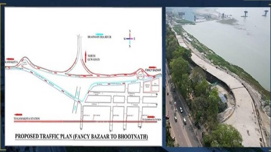 Assam: South bank flyover of upcoming Guwahati-North Guwahati bridge to open in March 2024 Assam: South bank flyover of upcoming Guwahati-North Guwahati bridge to open in March 2024