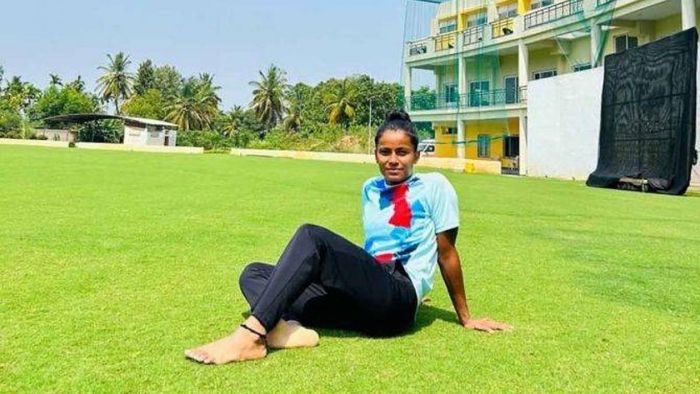 Assam woman cricketer Uma Chetry has questioned the authorities over not removing the helipad at the practice ground at Bokakhat.