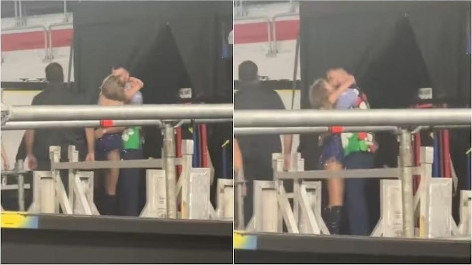 Taylor Swift and Travis Kelce's Love Story unfolds, shared a kissing moment Taylor Swift and Travis Kelce's Love Story unfolds, shared a kissing moment