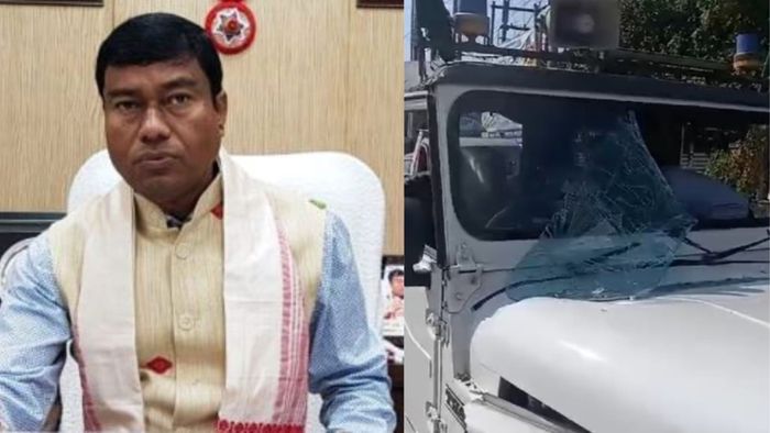 Convoy of Union Minister Rameshwar Teli meets with accident in Jagiroad