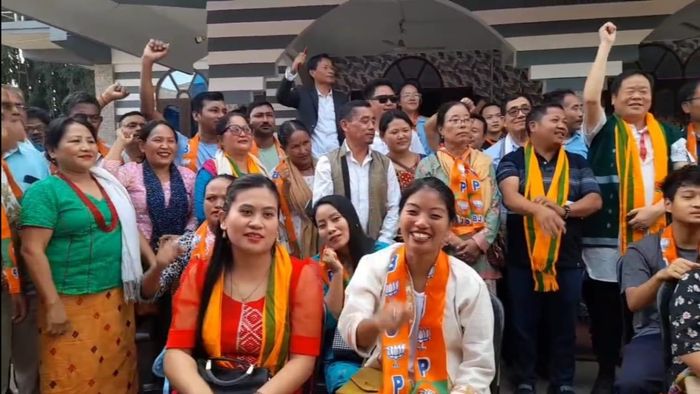 Major setback for National People's Party as several workers switch to BJP ahead of election