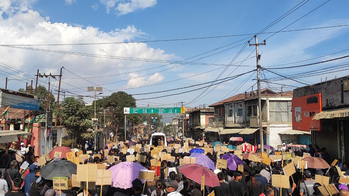 Top tribal body holds mass rally against atrocities on Kuki-Zo in Churachandpur