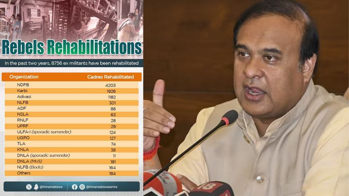 8756 former militants in Assam rehabilitated under Swavalamban scheme