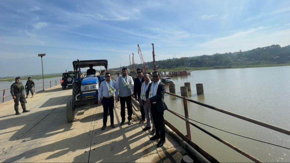 CM Conrad Sangma inspects construction work of the longest bridge connecting Assam-Meghalaya over Brahmaputra CM Conrad Sangma inspects construction work of the longest bridge connecting Assam-Meghalaya over Brahmaputra