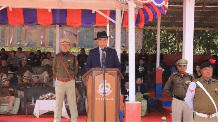Mizoram: CM Lalduhoma commends new police recruits at passing out parade in Thenzawl