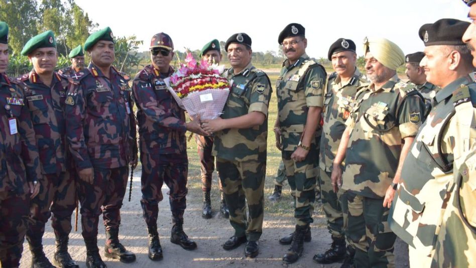 Assam: BSF, Border Guard Bangladesh hold meeting at Sonahat land check port Assam: BSF, Border Guard Bangladesh hold meeting at Sonahat land check port