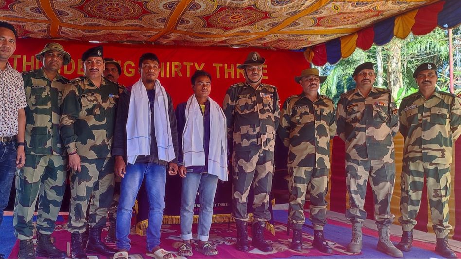 Tripura: Two NLFT cadres surrender before BSF in Dhalai District Tripura: Two NLFT cadres surrender before BSF in Dhalai District