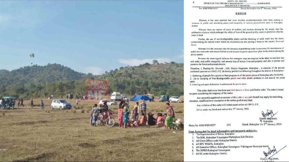 Assam: Government imposes restrictions on picnics in Kokrajhar district Assam: Government imposes restrictions on picnics in Kokrajhar district