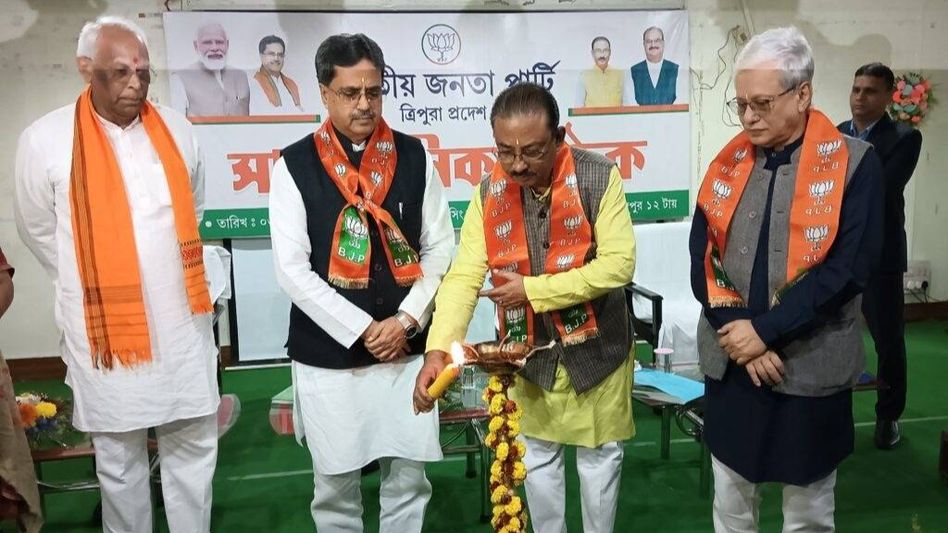 Tripura BJP gears up for Lok Sabha polls, focuses on pre-poll strategies Tripura BJP gears up for Lok Sabha polls, focuses on pre-poll strategies