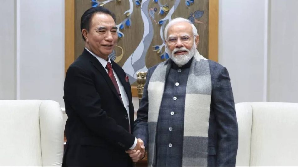 Mizoram CM Lalduhoma meets PM Modi, External Affairs minister in Delhi; calls meet 'productive' Mizoram CM Lalduhoma meets PM Modi, External Affairs minister in Delhi; calls meet 'productive'