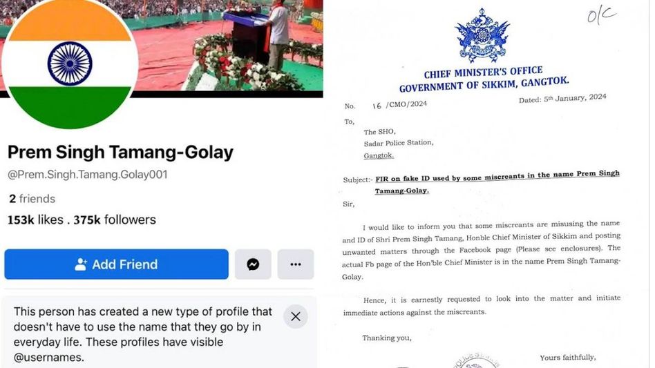 Sikkim: Fake Facebook account of CM PS Tamang triggers police response Sikkim: Fake Facebook account of CM PS Tamang triggers police response
