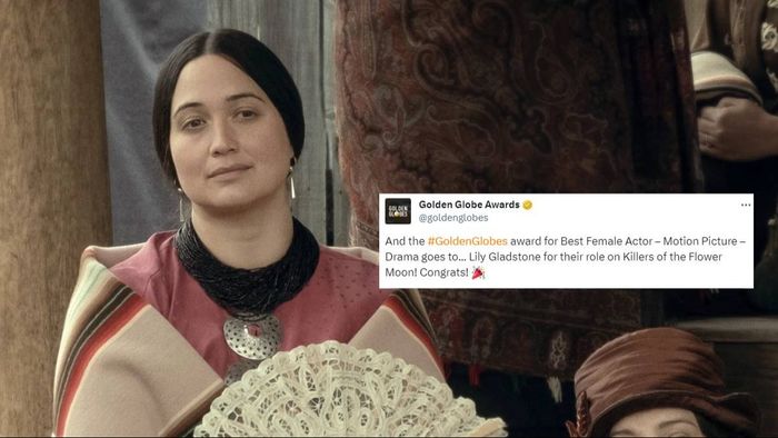 Lily Gladstone wins Best Female Actor for 'Killers of The Flower Moon'