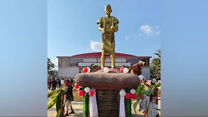 Assam: CM Himanta Biswa Sarma unveils statue of Karbi freedom fighter in Karbi Anglong