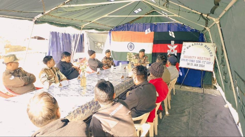 Assam Rifles conducts meet with village council members in Mon over border security issues Assam Rifles conducts meet with village council members in Mon over border security issues