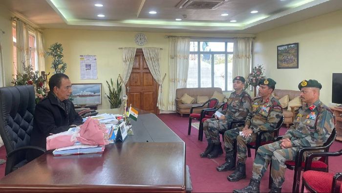 Mizoram: Assam Rifles IG congratulates CM Lalduhoma, discusses border security and anti-drug efforts