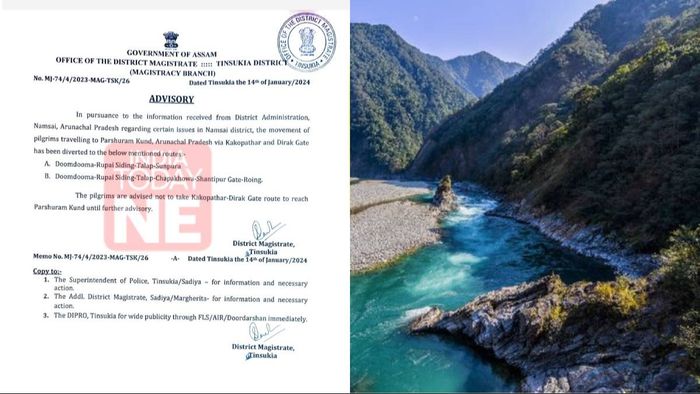 Namsai district administration changes pilgrimage route to Parshuram Kund following clashes between groups