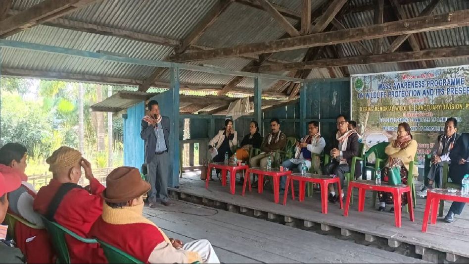 Arunachal: Wildlife protection awareness programme organised in Borguli village to address man-animal conflict Arunachal: Wildlife protection awareness programme organised in Borguli village to address man-animal conflict