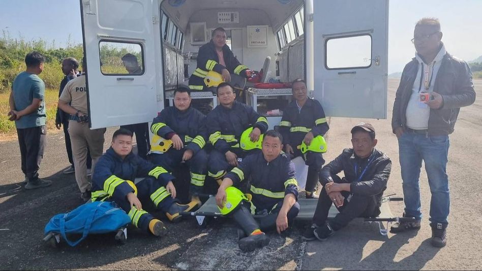 Mizoram: Lengpui airport firefighters save lives of Myanmar Air Force crews from runway mishap Mizoram: Lengpui airport firefighters save lives of Myanmar Air Force crews from runway mishap