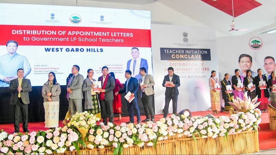 Meghalaya: Conrad Sangma distributes appointment letters to 458 new LP school teachers in Tura Meghalaya: Conrad Sangma distributes appointment letters to 458 new LP school teachers in Tura