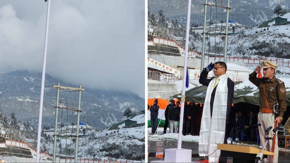 Arunachal: Tawang celebrates Republic Day with great enthusiasm amid snowfall Arunachal: Tawang celebrates Republic Day with great enthusiasm amid snowfall