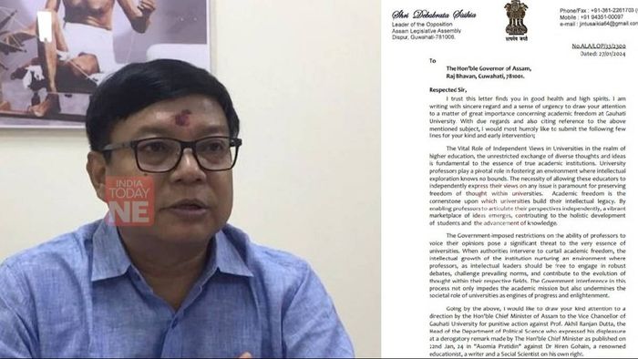 Debabrata Saikia urges Governor to safeguard academic freedom in GU, questions Himanta Biswa Sarma's directive