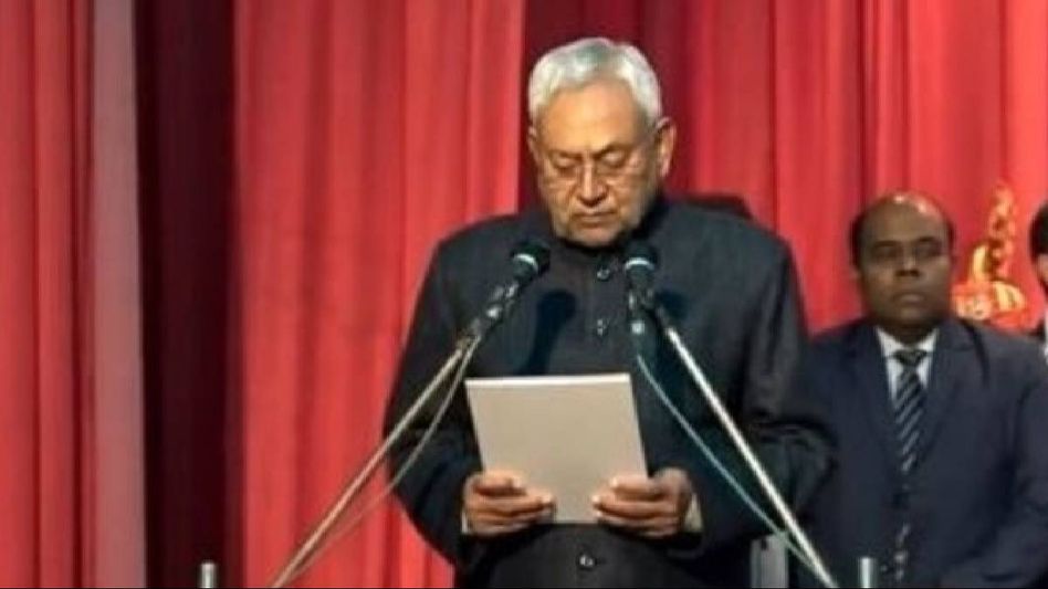 Nitish Kumar takes oath as Bihar CM, makes history with 9th term Nitish Kumar takes oath as Bihar CM, makes history with 9th term