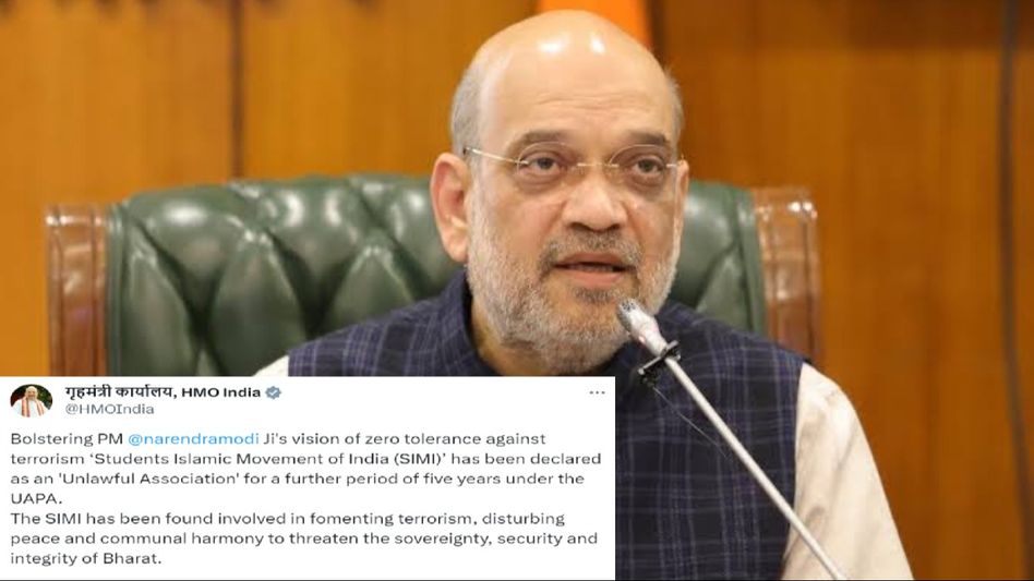 Centre extends ban on SIMI for another 5 years, declared 'unlawful association' under UAPA Centre extends ban on SIMI for another 5 years, declared 'unlawful association' under UAPA