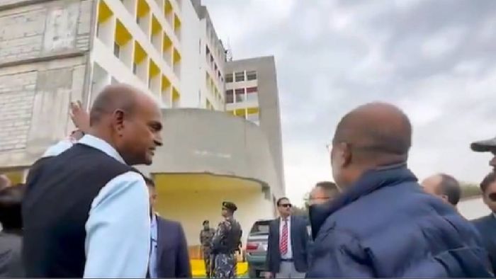 Manipur CM N Biren Singh inspects ongoing construction of Manipur Bhavan in Delhi