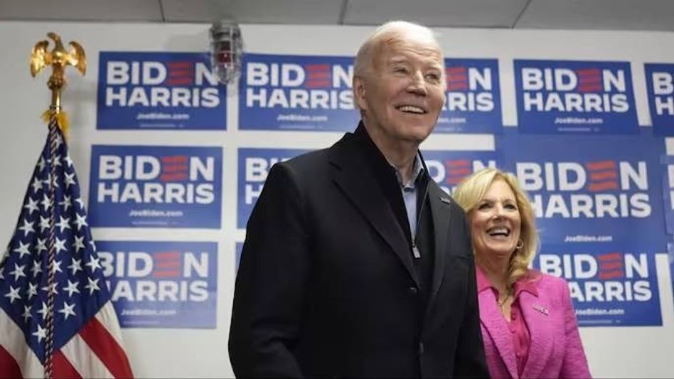 US President Joe Biden wins his first Democratic presidential primary US President Joe Biden wins his first Democratic presidential primary